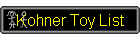 Kohner Toy List